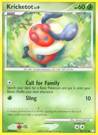 Kricketot #86 · Mysterious Treasures Pokémon card