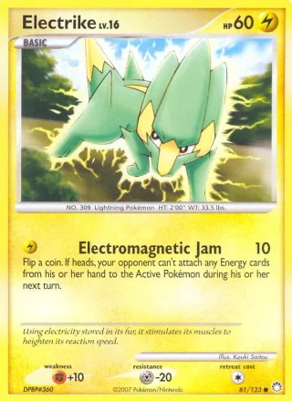 Electrike #81 · Mysterious Treasures Pokémon card