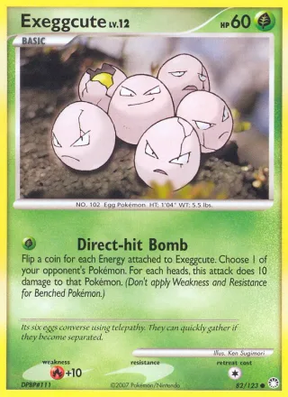Exeggcute #82 · Mysterious Treasures Pokémon card