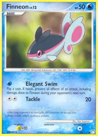 Finneon #83 · Mysterious Treasures Pokémon card