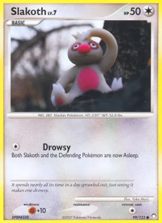 Slakoth #99 · Mysterious Treasures Pokémon card