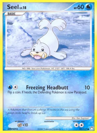 Seel #97 · Mysterious Treasures Pokémon card