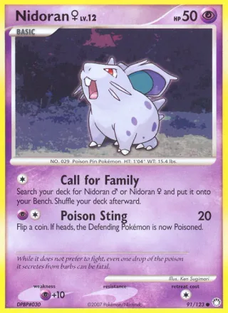 Nidoran♀ #91 · Mysterious Treasures Pokémon card