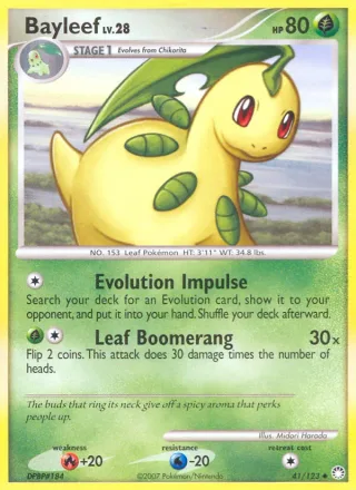 Bayleef #41 · Mysterious Treasures Pokémon card