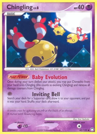 Chingling #42 · Mysterious Treasures Pokémon card