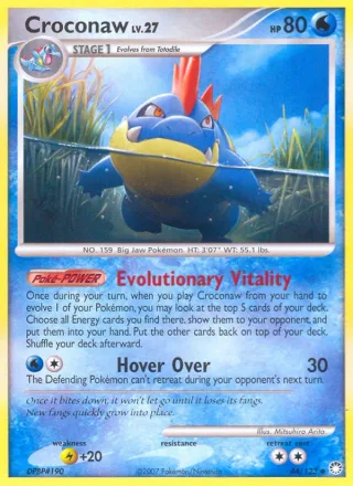 Croconaw #44 · Mysterious Treasures Pokémon card