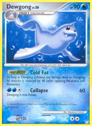 Dewgong #45 · Mysterious Treasures Pokémon card
