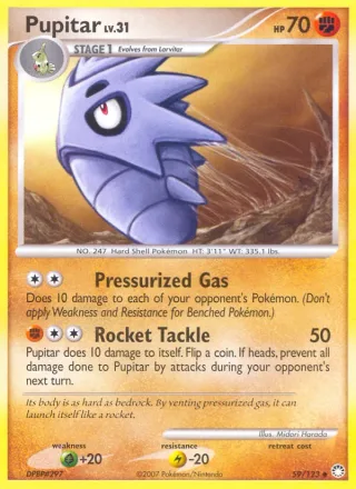 Pupitar #59 · Mysterious Treasures Pokémon card