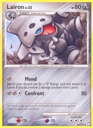 Lairon #53 · Mysterious Treasures Pokémon card