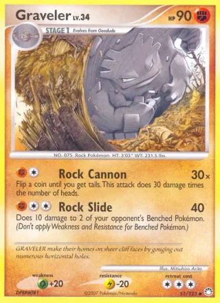 Graveler #51 · Mysterious Treasures Pokémon card