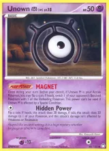Unown M · Mysterious Treasures Pokémon card