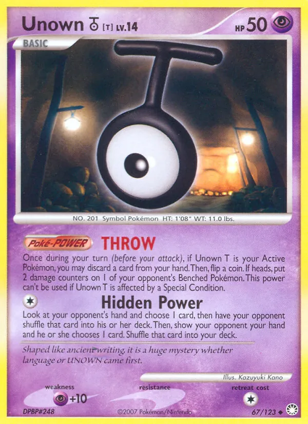 Unown T full card art