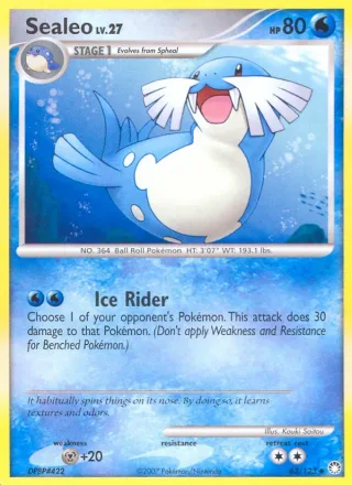 Sealeo #62 · Mysterious Treasures Pokémon card