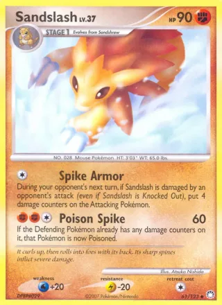 Sandslash #61 · Mysterious Treasures Pokémon card