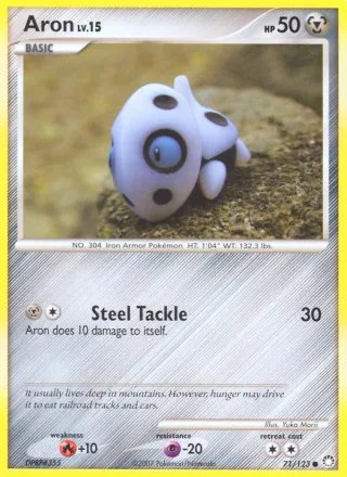 Aron #71 · Mysterious Treasures Pokémon card