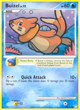 Buizel #75 · Mysterious Treasures Pokémon card