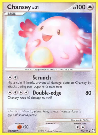 Chansey #76 · Mysterious Treasures Pokémon card