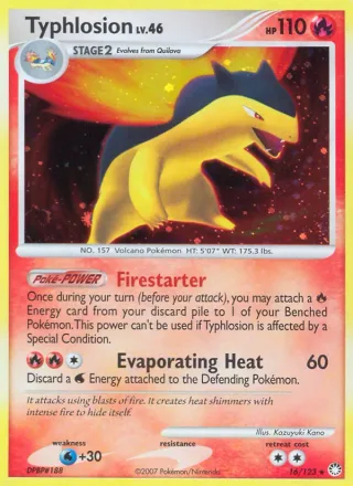 Typhlosion #16 · Mysterious Treasures Pokémon card