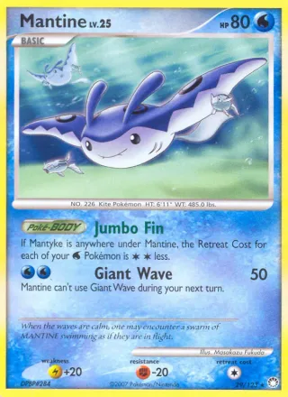 Mantine #29 · Mysterious Treasures Pokémon card