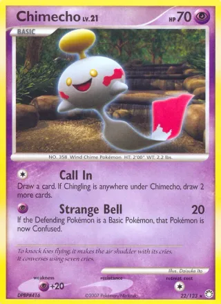 Chimecho #22 · Mysterious Treasures Pokémon card