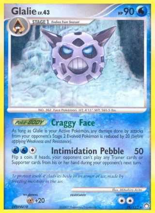 Glalie #25 · Mysterious Treasures Pokémon card