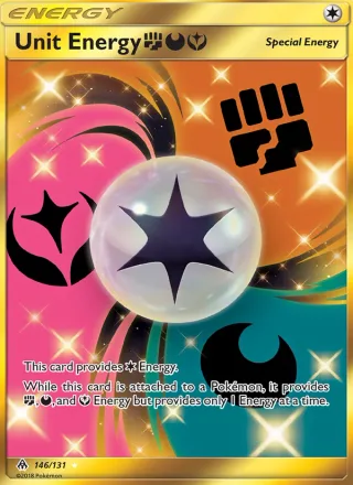 Unit Energy FightingDarknessFairy #146 · Forbidden Light Pokémon card