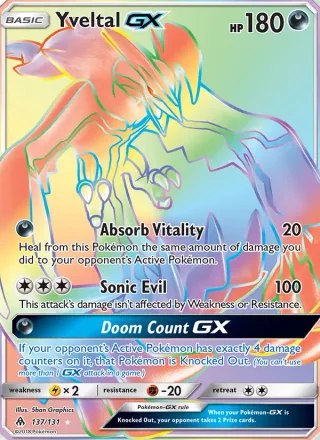 Yveltal GX #137 · Forbidden Light Pokémon card