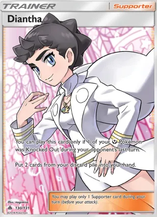 Diantha #130 · Forbidden Light Pokémon card
