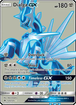 Dialga GX #125 · Forbidden Light Pokémon card