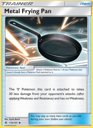 Metal Frying Pan #112 · Forbidden Light Pokémon card