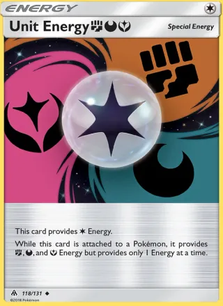 Unit Energy FightingDarknessFairy #118 · Forbidden Light Pokémon card