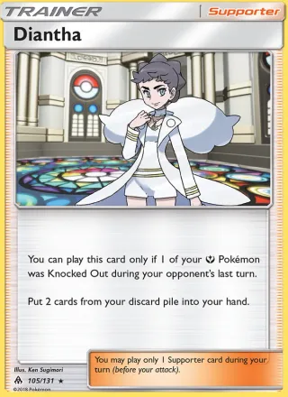 Diantha #105 · Forbidden Light Pokémon card
