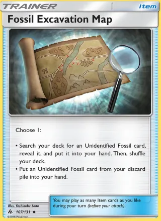 Fossil Excavation Map card