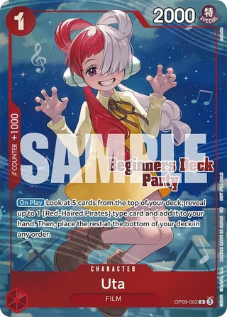 Uta (Beginners Deck Party [ST-23] - [ST-28] Winner Pack) #OP09-002-beginners-deck-party-st-23-st-28-winner-pack · One Piece Promotion Cards One Piece card