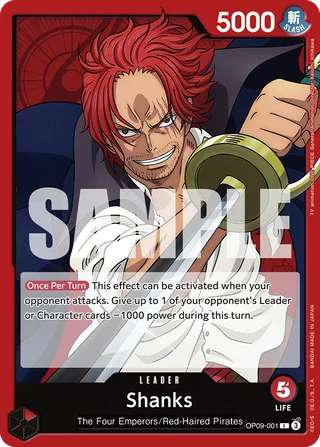 Shanks #OP09-001 · Emperors in the New World One Piece card