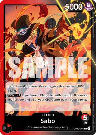Sabo (Flame-Flame Fruit Coliseum) #OP13-004 · One Piece Promotion Cards One Piece card