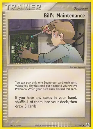 Bill's Maintenance #87 · FireRed & LeafGreen Pokémon card