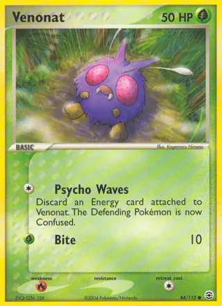 Venonat #84 · FireRed & LeafGreen Pokémon card
