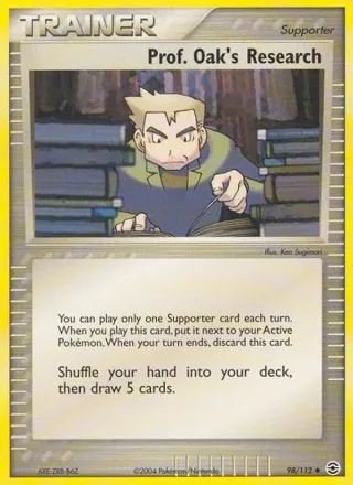 Prof. Oak's Research #98 · FireRed & LeafGreen Pokémon card
