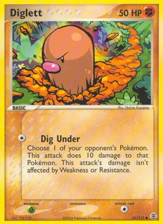 Diglett #61 · FireRed & LeafGreen Pokémon card