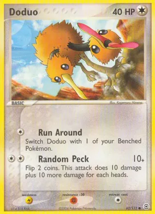 Doduo #62 · FireRed & LeafGreen Pokémon card
