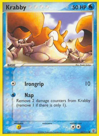 Krabby #66 · FireRed & LeafGreen Pokémon card