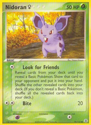 Nidoran♀ #70 · FireRed & LeafGreen Pokémon card