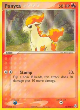 Ponyta #76 · FireRed & LeafGreen Pokémon card