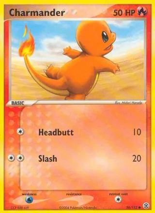 Charmander #58 · FireRed & LeafGreen Pokémon card