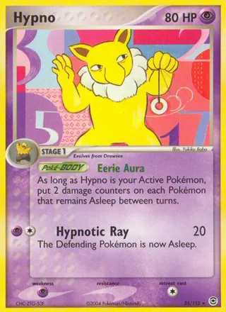 Hypno #25 · FireRed & LeafGreen Pokémon card