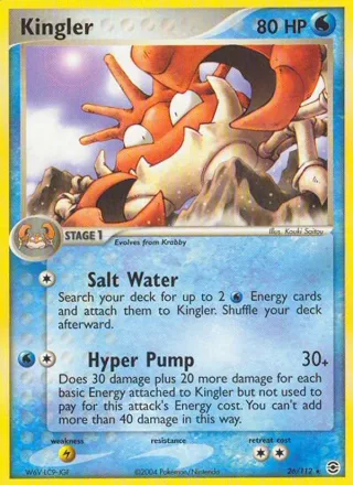 Kingler #26 · FireRed & LeafGreen Pokémon card