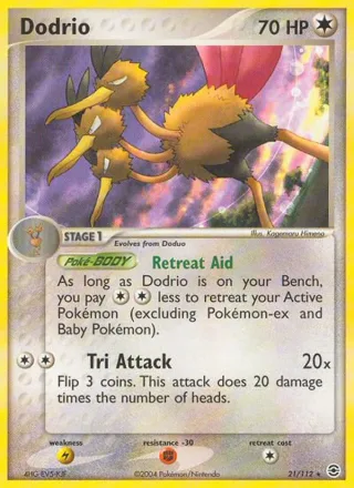 Dodrio #21 · FireRed & LeafGreen Pokémon card