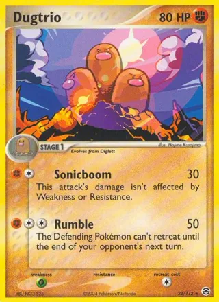 Dugtrio #22 · FireRed & LeafGreen Pokémon card
