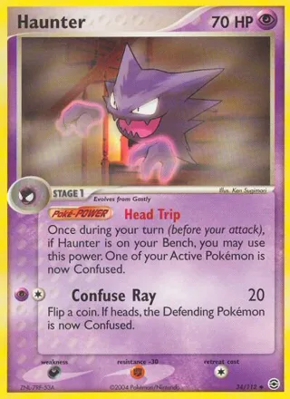 Haunter #34 · FireRed & LeafGreen Pokémon card
